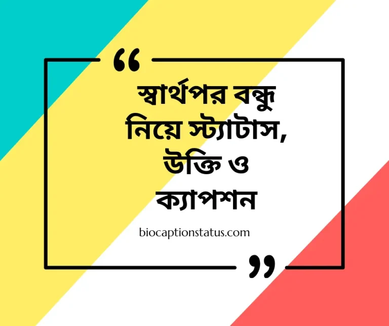 স্বার্থপর বন্ধু নিয়ে স্ট্যাটাস,উক্তি ও ক্যাপশন